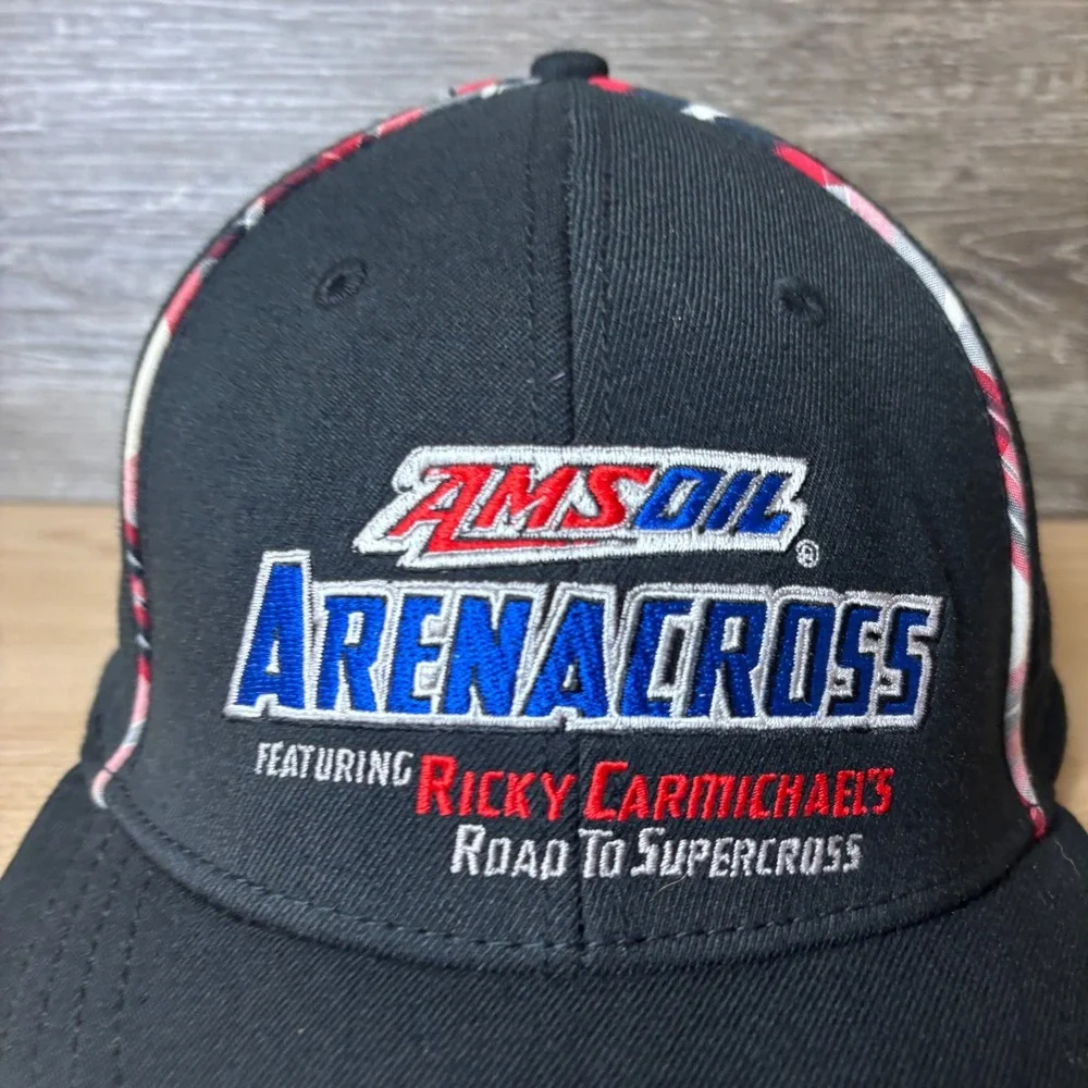 Amsoil Arenacross Hat Cap Fitted One Size Black Ricky Carmichaels Supercross